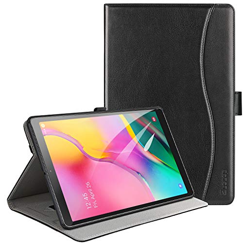 Product Cover Ztotop Case for Samsung Galaxy Tab A 10.1 Inch Tablet 2019(SM-T510/T515), PU Leather Folding Stand Folio Cover with Pen Holder, Card Pocket and Multiple Viewing Angles,Black