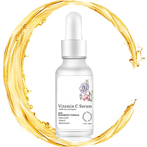 Product Cover Vitamin C Serum for FaceTopical Facial Serum with Hyaluronic Acid Vitamin E for Whitening Anti Aging