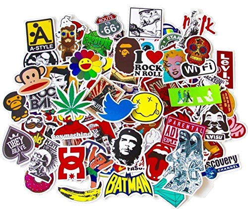Product Cover 100Pcs Retro Pop Assorted Vinyl Decal Stickers Pack Art Graffiti Decor Waterproof Laptop Luggage Water Bottle Motorcycle Stickers