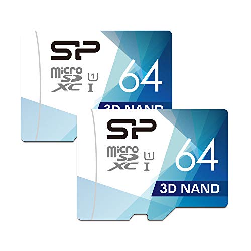 Product Cover Silicon Power 64GB High Speed MicroSD Card with Adapter (2 Pack)