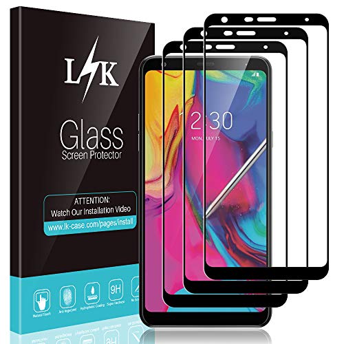 Product Cover [3 Pack] L K Screen Protector for LG Stylo 5, [Full Cover] [ Easy Installation] Anti-Scratch, Bubble Free (Black)