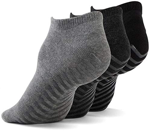 Product Cover Non Slip Socks for Women or Men, Barre Socks With Grips, Non Skid Socks for Yoga, Hospital Socks (3 pairs)