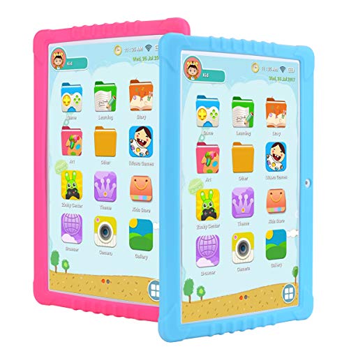 Product Cover SANNUO Kids Tablet 10.1 inch, GMS-Certified Android 8.1 and Kids -Mode Dual System,Quad Core,16GB ROM,2.0+5.0MP Dual Camera,IPS1280x800 Screen,3G,GPS,Google Play with Learning App for Children.