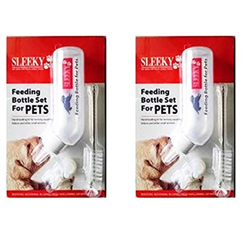 Product Cover 2 Set of Feeding Bottle Set for Pets, Hand Feeding kit for Nursing Puppies, Kitten and Other Animals, by Prime Shopping Online
