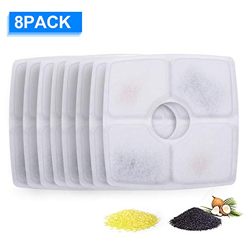 Product Cover Decdeal Cat Water Fountain Filters Replacement Filters with Resin and Active Carbon for Pet Veken Automatic Flower Water Dispenser