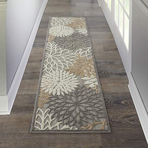 Product Cover Nourison Aloha ALH05 Indoor/Outdoor Floral Natural 2' x 6' Area Rug (6' Runner), 2'X6',