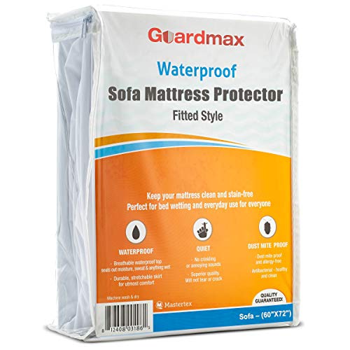 Product Cover Guardmax Sofa Mattress Protector Cover | Fitted, Waterproof & Hypoallergenic | Noiseless and Breathable (Sofa 60