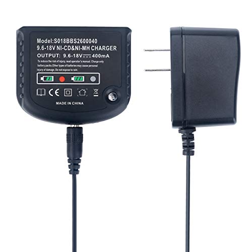 Product Cover Epowon 18V Replacement Multi Volt Charger for Black+Decker 9.6V-18V NiCad & NiMh Slide Battery HPB18 HPB18-OPE HPB14 HPB12 HPB96 244760-00 A1718 A18 A18E FSB18