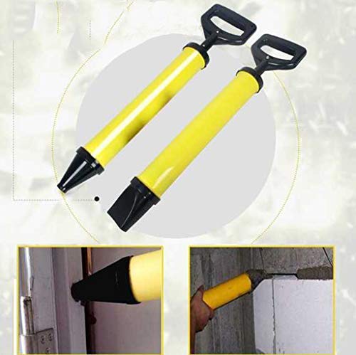 Product Cover Tuuu Grout Brick Pointing Grouting Gun Grout Mortar Sprayer Applicator Tool for Cement lime with 4 Nozzle (Yellow)
