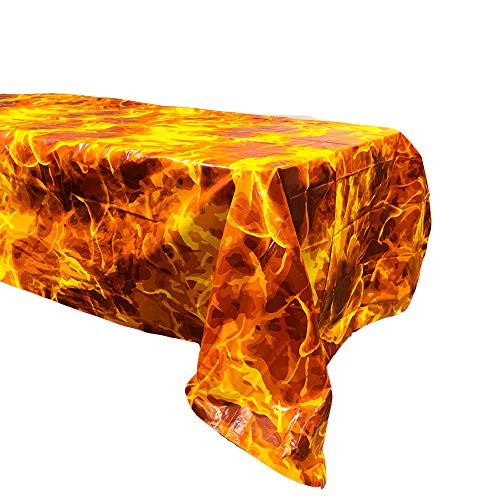 Product Cover Fire Table Covers (2), Fire Party Supplies, Fire Table Setting