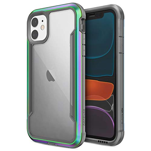 Product Cover X-Doria Defense Shield, iPhone 11 Case - Military Grade Drop Tested, Anodized Aluminum, TPU, and Polycarbonate Protective Case for Apple iPhone 11, (Iridescent)