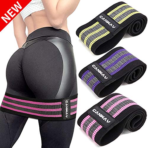 Product Cover CANWAY Resistance Bands Set,Fabric Resistance Bands for Legs, Exercise Bands Workout Bands Hip Band Fitness Band. Double Resistance Double Latex Line Double Year Return Guarantee