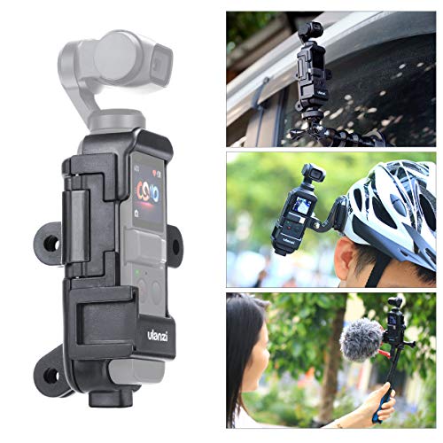 Product Cover ULANZI OP-7 Vlog Extended Housing Case for DJI Osmo Pocket, Multifunctional Cage Bracket with Microphone Cold Shoe Mount and 3 Go Pro Interface 1/4''-20 Accessories for DJI Osmo Pocket