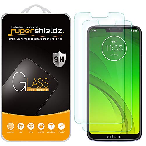 Product Cover (2 Pack) Supershieldz for Motorola (Moto G7 Power) Tempered Glass Screen Protector, 0.33mm, Anti Scratch, Bubble Free