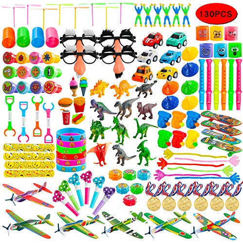 Product Cover Kissdream 130PCS Carnival Prizes for Kids Birthday Party Favors Prizes Box Toy Assortment for Classroom