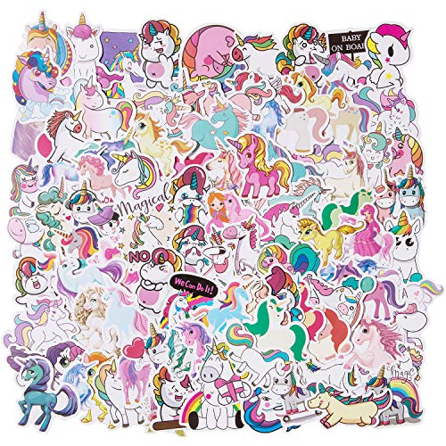 Product Cover Roberly Unicorn Stickers 100pcs Waterproof Vinyl Stickers for Water Bottles Laptop Stickers Cars Motorbikes Bicycle Skateboard Luggage Phone Ipad Graffiti Decals.