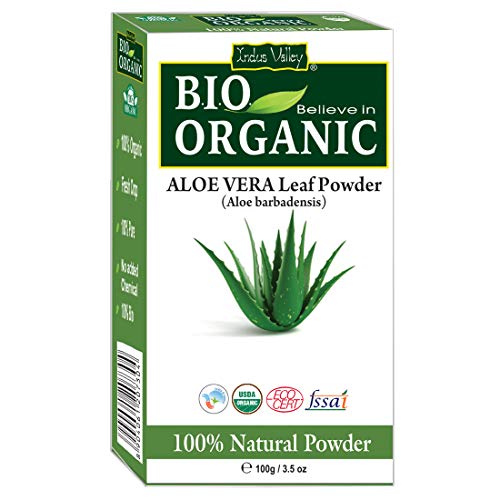 Product Cover Indus Valley Bio Organic 100% Natural Aloe vera Leaf Powder (Aloe Barbaensis) For Skin And Hair Care (Set of 1)