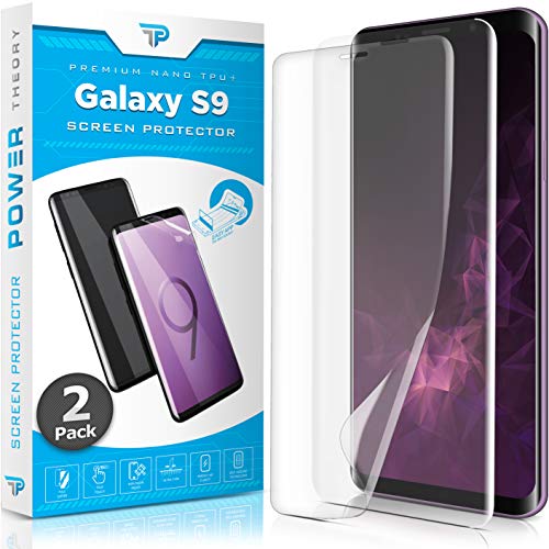 Product Cover Power Theory Samsung Galaxy S9 Screen Protector Film [2-Pack] - [Not Glass] Full Cover, Case Friendly, Flexible Anti-Scratch Film