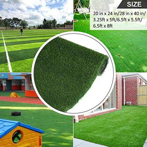Product Cover Grasslife Outdoor Puppy Mat Garden Rubber Mat Realistic Artificial Grass Rug Synthetic Turf -Soft Fake Turfs for Dog, Cats, Patios 20 in x 24 in (3.34 Square FT) 3 Tone