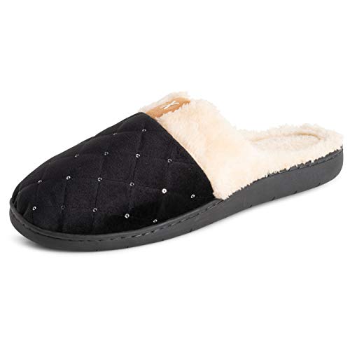 Product Cover Polar Womens Memory Foam House Winter Faux Fur Fleece House Rubber Sole Anti Slip Outdoor Cozy Slippers Duel Size