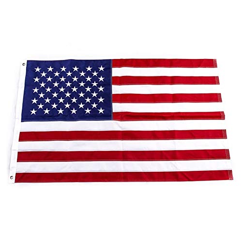 Product Cover Yafeco U.S. 50 Star Sewn Boat Flag, 12 x 18 inch Yacht Boat Ensign Nautical US American Flag Fully with Sewn Stripes, Embroidered Stars and Brass Grommets.