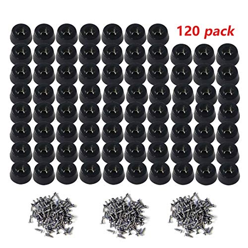 Product Cover 120 Pieces Soft Cutting Board Rubber Feet with 304 Stainless Steel Screws, 0.31 x 0.59 (HD), Soft, Not Slip, Non Marking, Anti-Skid, Fine Grips for Furniture, Electronics and Appliances