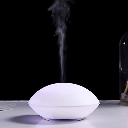 Product Cover MissRhea Mini USB Essential Oil Diffuser Humidifier,80ml Cute Shell Shape Aromatherapy Kids Diffuser, Decor Lighting with 7 LED Color Changing Lamps and Waterless Auto Shut-Off (White)