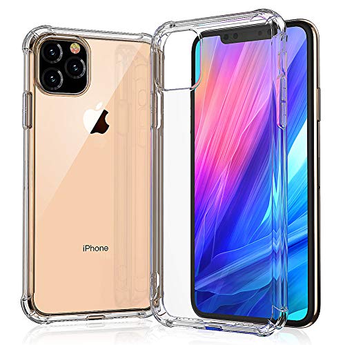 Product Cover PUSHIMEI iPhone 11 Pro Max Case, 6.5 inch, Soft TPU Crystal Transparent Slim Anti Slip Full-Body Protective Phone Case Cover for Apple iPhone 11 Pro Max 2019 6.5