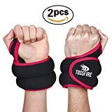 Product Cover 1 Pair 2 lb Each Wrist Support Brace Thumb Hole Lock Design Adjustable Strap Heavy Duty Workout