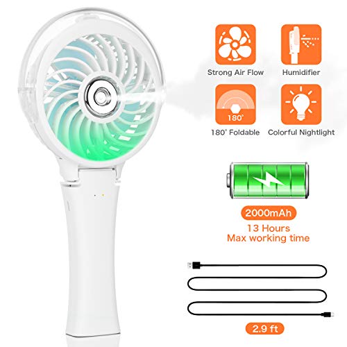 Product Cover COMLIFE Handheld Misting Fan Portable Hand Fan-Mini Rechargeable Battery Operated Fan
