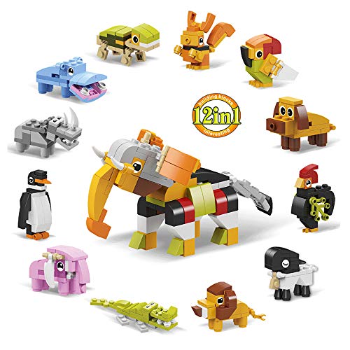 Product Cover iRunning 12 Boxes Mini Animals Building Blocks, Party Favors for Kids, Building Brick Stem Toys for Goodie Bags, Stocking Stuffers, Birthday