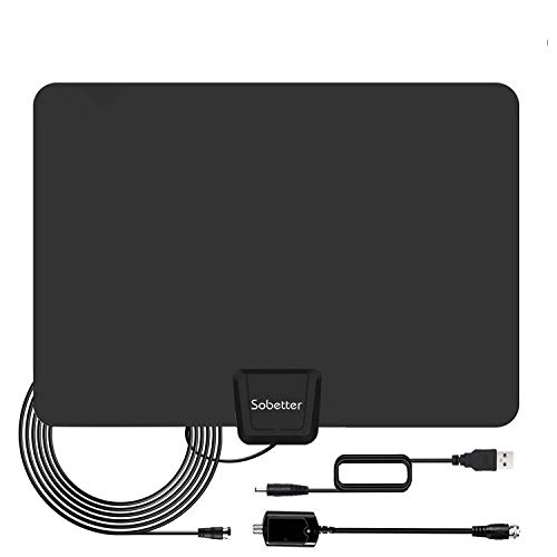 Product Cover HDTV Antenna - Digital HD TV Antenna 60-90Miles Range Compatible 4K 1080P Free TV Channels Powerful Detachable Amplifier Signal Booster,Longer Coax Cable