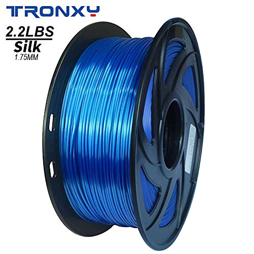 Product Cover 3D Printer Filament PLA+ Silk Blue 1.75 mm, 2.2 LBS (1KG), Dimensional Accuracy +/- 0.05 mm, More Smooth and Shiny(PLA+ Silk Blue) (Blue)