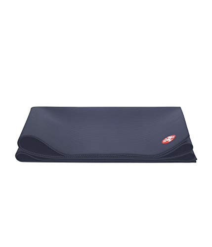 Product Cover Manduka PRO Travel Yoga Mat 2.5mm Thin, Lightweight, Non-Slip, Non-Toxic, Eco-Friendly - 71 Inch Long, Midnight. Made with Dense Cushioning for Stability and Support