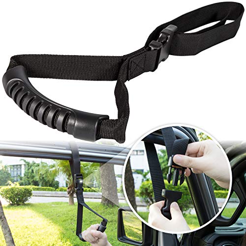 Product Cover E-cowlboy Auto Cane Car Grab Handle Adjustable Standing Aid Safety Handle Vehicle Support Portable Nylon Grip Handle Car Assist Device Black