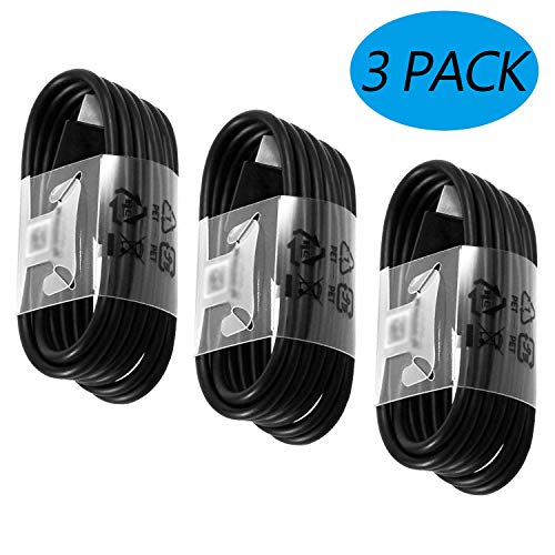 Product Cover USB Type C Charger Cable,(3-Pack,4FT) Compatible with S amsung Galaxy S10 Plus S10E S10 Note 10 Pro S9 Plus S8 / Active Note 9 / 8 Moto Z and More, Premium Durable Fast Charging Cord