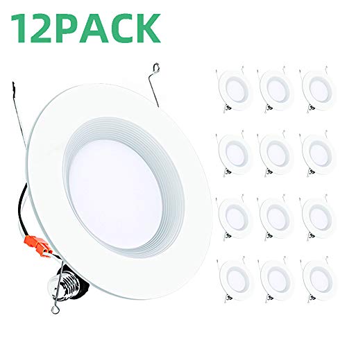 Product Cover Addlon 12 Pack 5/6 Inch LED Recessed Downlight, Retrofit Can Lights, Baffle Trim Lighting, Dimmable, 12W=100W, 1000 LM, 5000K Daylight, Damp Rated, Simple Installation No Flicker - ETL + Energy Star