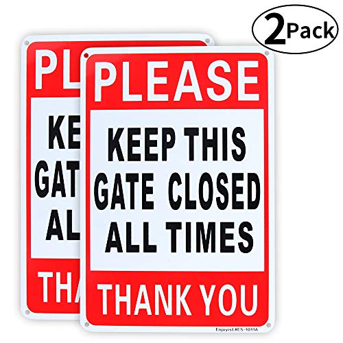 Product Cover 2 Pack Please Keep This Gate Closed Sign 10