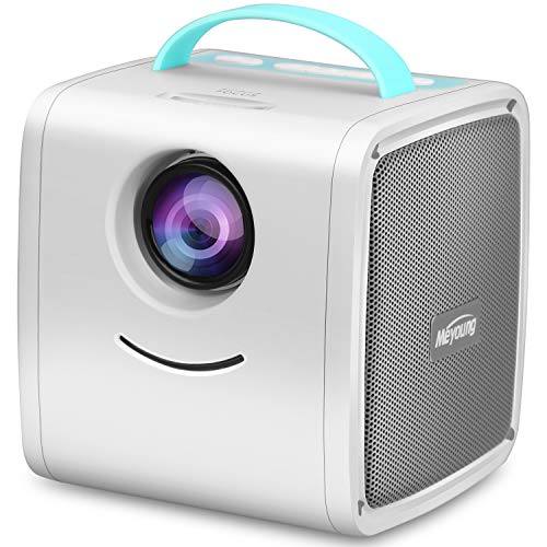 Product Cover Mini Projector - Meyoung Portable LED LCD Projector, Full HD 1080P Supported, Compatible with PC Mac TV DVD iPhone iPad USB SD AV HDMI, Home Theater & Outdoor Projector Gifts for Kids.