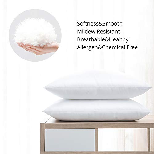 Product Cover Emolli Standard Bed Pillows for Sleeping 2 Pack, Luxury Hotel Pillows Super Soft Down Microfiber Alternative and 100% Cotton Cover Soft Comfortable