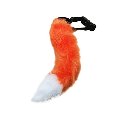 Product Cover BANLAN Faux Fur Fox Costume Cat Tail Children/Adult Cosplay Halloween Christmas Party Costume One Size Orange