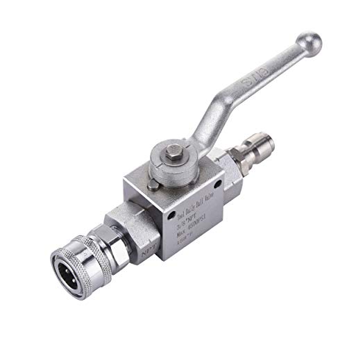 Product Cover Tool Daily High Pressure Washer Ball Valve Kit, 3/8 Inch Quick Connect for Power Washer Hose, 4500 PSI