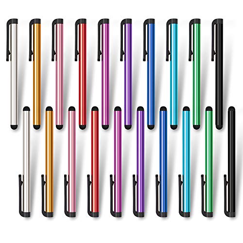 Product Cover homEdge Slim Stylus Pen Set of 20 Pack, Universal Stylus Compatible with All Device with Capacitive Touch Screen - 10 Color
