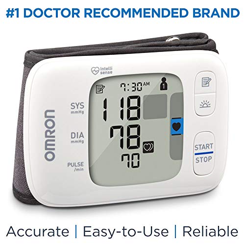 Product Cover OMRON Gold Blood Pressure Monitor, Portable Wireless Wrist Monitor, Digital Bluetooth Blood Pressure Machine, Stores Up to 200 Readings for Two Users (100 Readings Each)