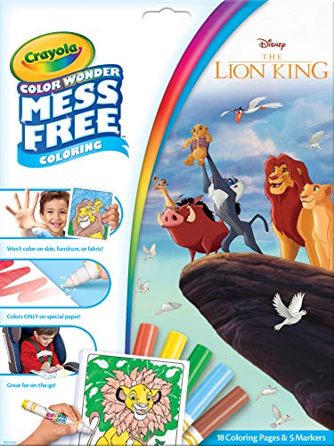 Product Cover Crayola Color Wonder Lion King Coloring Pages & Markers, Mess Free Coloring, Gift for Kids, Age 3, 4, 5, 6