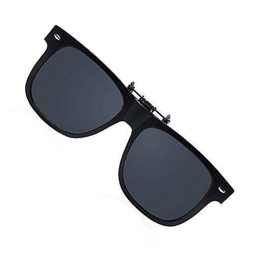 Product Cover Clip-on Sunglasses Over Prescription Glasses,Polarized Flip Up Driving Sun Glasses for Men Women