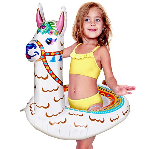 Product Cover Pool Floats for Kids - Llama Pool Float, Baby Floaties for Toddlers and Kids w/ 27 Inch Tall Inflatable Pool Toys for Swimming Pool, Beach, Lake