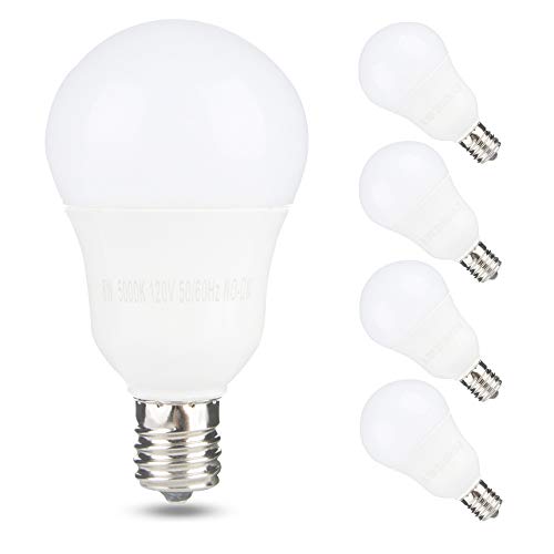 Product Cover E17 Globe Light Bulb, 6 Watt 60W Equivalent, 5000K Daylight, 600LM,Slender G14 LED Bulbs for Ceiling Fan, Chandelier Lighting, Not Dimmable, Pack of 4