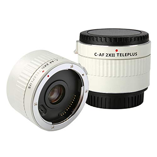 Product Cover Telephoto Lens Extender C-AF 2XII Teleplus Auto Focus Tele-Converter Lens for Canon EF Mount Lens n DSLR Camera 7D 6D 7DII 80D 5D2 5D3 5DS 5DSR 1DMark I/II/III/IV 1DS Mark I/II/III 1DX