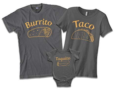 Product Cover Burrito Taco Taquito | Dad Mom Baby Matching Family Shirts Set